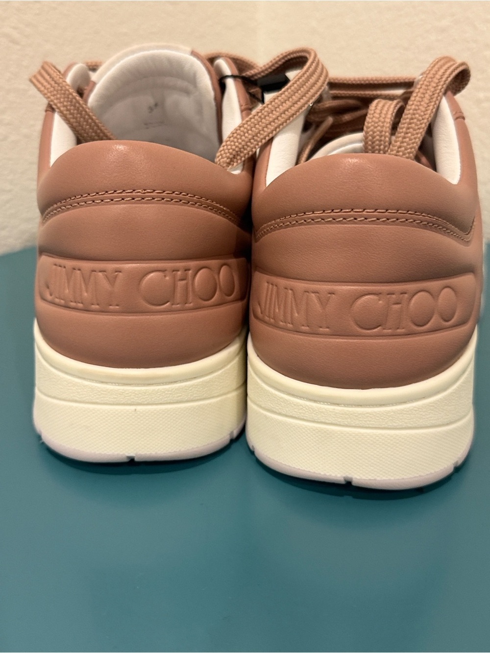 Jimmy Choo Women's Blush Leather Sneakers NWOT - Picture 5 of 12